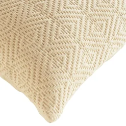 douceur d'intu017drieur Housse de coussin carrée en coton (40 x 40 cm) Sylvia Ecru