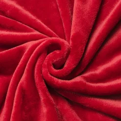 EMINZA Housse de coussin carrée flanelle (45 x 45 cm) Didou Rouge Online