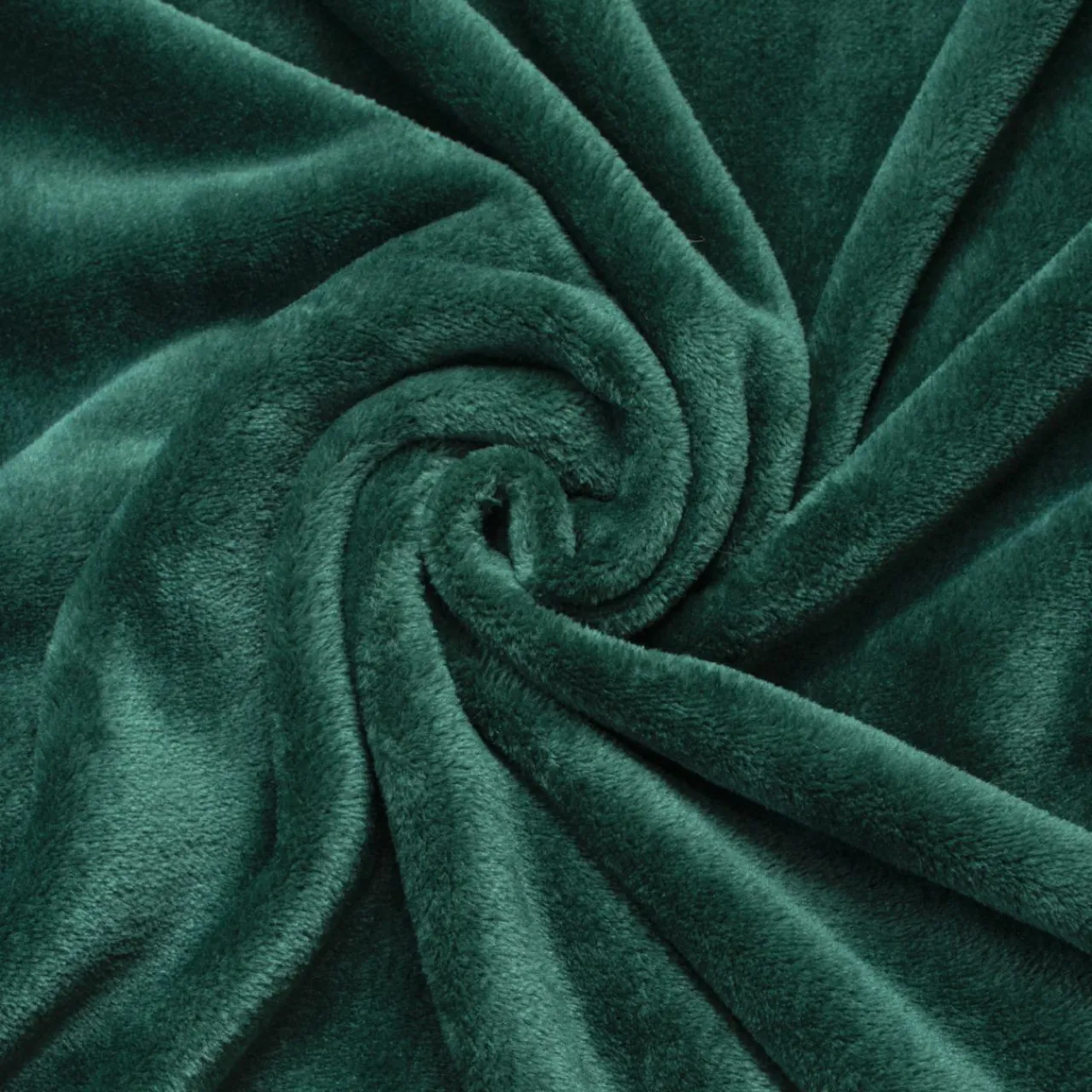EMINZA Housse de coussin carrée flanelle (60 x 60 cm) Didou e Vert Hot