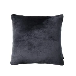 EMINZA Housse de coussin carrée flanelle (45 x 45 cm) Didou Gris Anthracite
