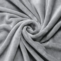 EMINZA Housse de coussin carrée flanelle (45 x 45 cm) Didou Gris clair Best