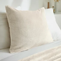 EMINZA Housse de coussin carrée flanelle (60 x 60 cm) Didou grège Beige Online