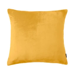 EMINZA Housse de coussin carrée flanelle (60 x 60 cm) Didou Jaune moutarde Discount