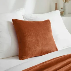 EMINZA Housse de coussin carrée flanelle (45 x 45 cm) Didou Cuivre Discount