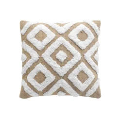 douceur d'intu017drieur Housse de coussin carrée jute (40 x 40 cm) Damia Beige Outlet