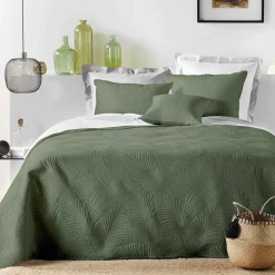 DOUCEUR D'INTERIEUR Housse de coussin carrée microfibre (60 x 60 cm) Palombine Vert kaki New