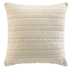 douceur d'intu017drieur Housse de coussin carrée polycoton (40 x 40 cm) Ilies Ecru Sale