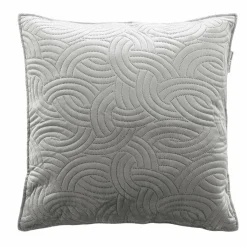 DOUCEUR D'INTERIEUR Housse de coussin carrée velours (60 x 60 cm) Solange e Gris Sale