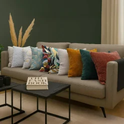 douceur d'intu017drieur Housse de coussin carrée velours (40 x 40 cm) Boréale Vert Online