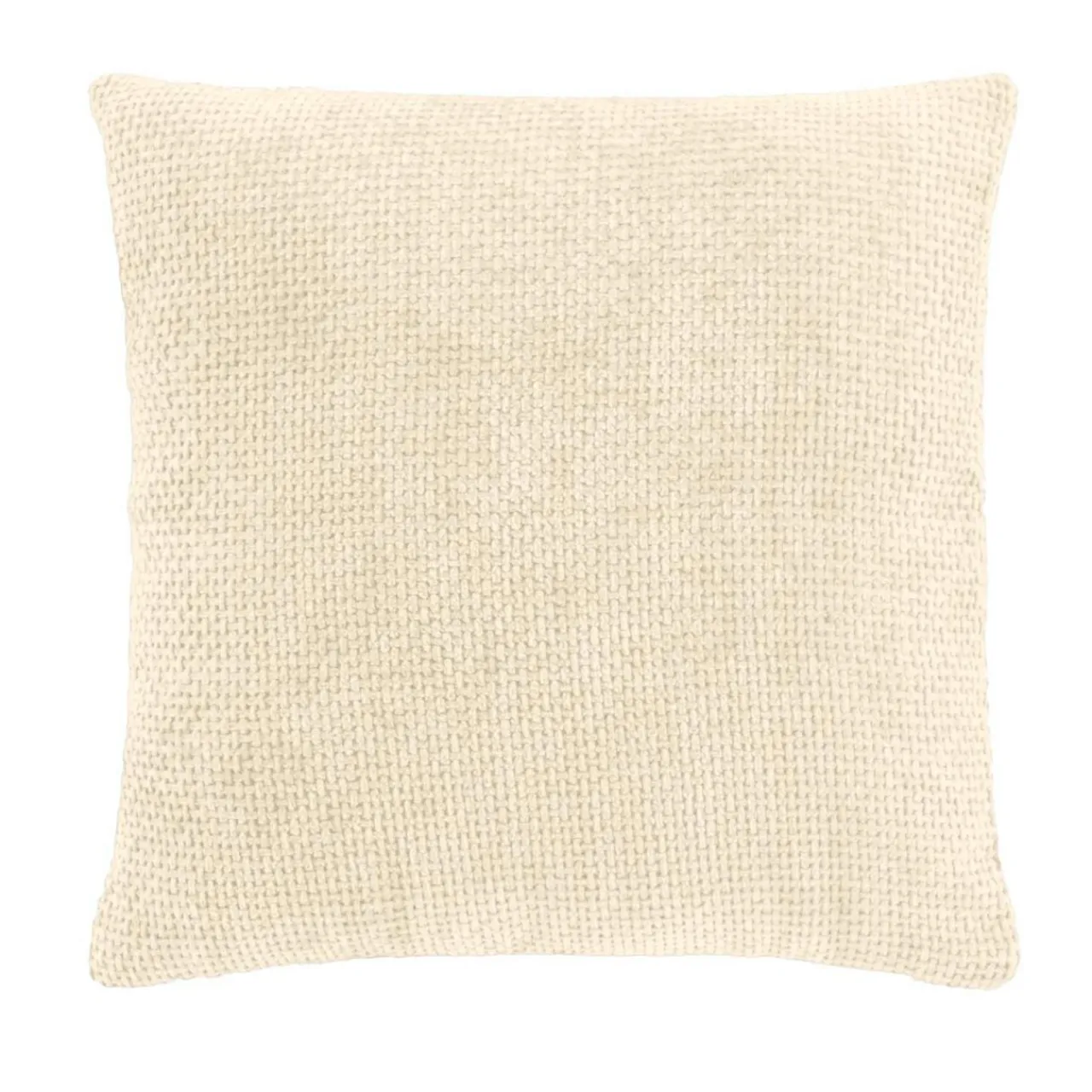 douceur d'intu017drieur Housse de coussin carrée velours chenille en relief (40 x 40 cm) Leo Ecru Online