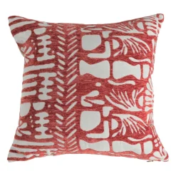 OSTARIA Housse de coussin carrée (40 x 40 cm) Egyp Rouge