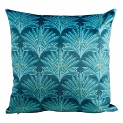 OSTARIA Housse de coussin carrée (40 x 40 cm) Paon e Bleu Best