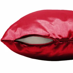 DOUCEUR D'INTERIEUR Housse de coussin carrée (40 x 40 cm) Shantung Shana Rouge Sale