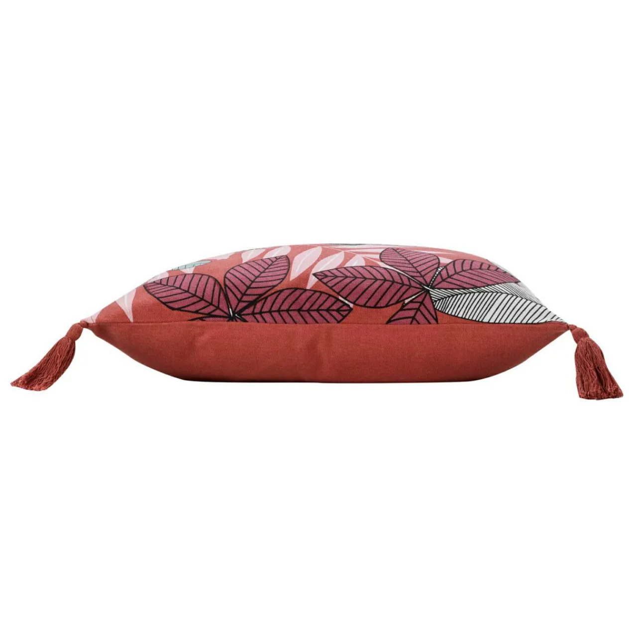 DOUCEUR D'INTERIEUR Housse de coussin coton pompons (40 x 40 cm) Wallis Rose Outlet