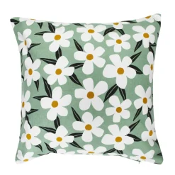 DOUCEUR D'INTERIEUR Housse de coussin coton (40 x 40 cm) Darcy Vert sauge Sale