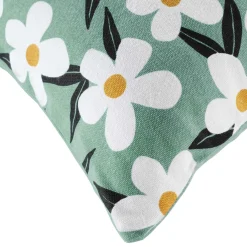 DOUCEUR D'INTERIEUR Housse de coussin coton (40 x 40 cm) Darcy Vert sauge Sale
