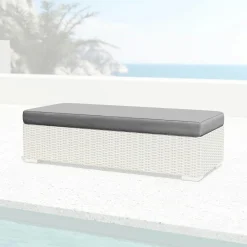 MOBELLIA Housse de coussin de remplacement pour Banquette 2 places Palma Gris anthracite Gris foncé Best