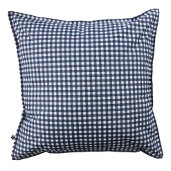 EMINZA Housse de coussin extérieur carrée (60 x 60 cm) Vickie Bleu nuit Vichy bleu Best