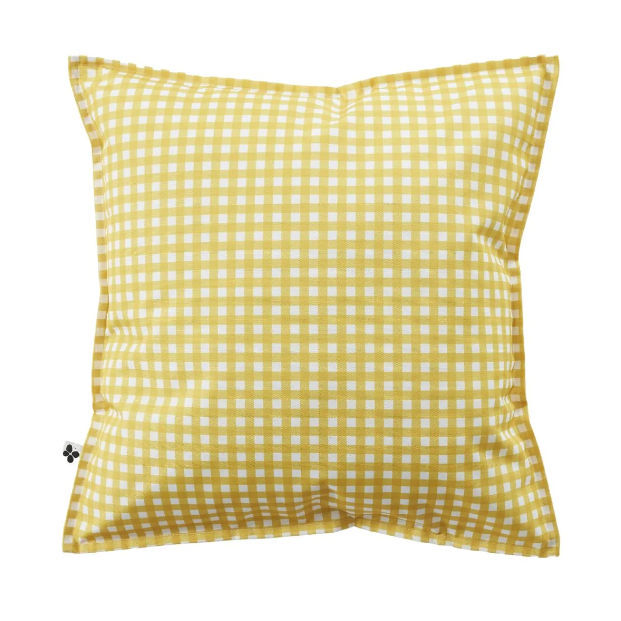 EMINZA Housse de coussin extérieur carrée (45 x 45 cm) Vickie Jaune Vichy jaune Sale