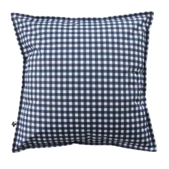 EMINZA Housse de coussin extérieur carrée (45 x 45 cm) Vickie Bleu nuit Vichy bleu Online
