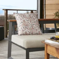 L'effet papillon Housse de coussin extérieur carrée (45 x 45 cm) Capucine Beige Clearance