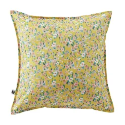 L'effet papillon Housse de coussin extérieur carrée (45 x 45 cm) Manon Jaune Sale