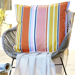 L'effet papillon Housse de coussin extérieur carrée (60 x 60 cm) Bianca Jaune Online