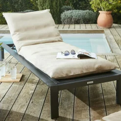 L'effet papillon Housse de coussin pour bain de soleil (190 x 70 cm) Naia Beige Sable Discount