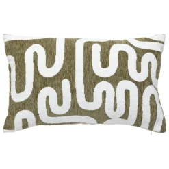 Atmosphera, cru017dateur d'intu017drieur Housse de coussin rectangulaire (30 x 50 cm) Jeni Vert kaki