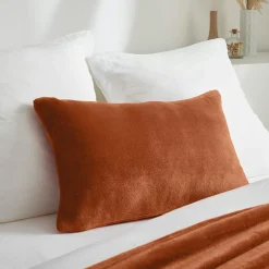 EMINZA Housse de coussin rectangulaire flanelle (40 x 60 cm) Didou Cuivre Hot