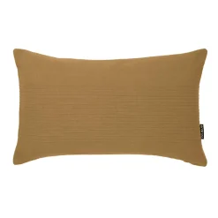 EMINZA Housse de coussin rectangulaire coton tissé (30 x 50 cm) Léa Camel