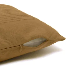 EMINZA Housse de coussin rectangulaire coton tissé (30 x 50 cm) Léa Camel