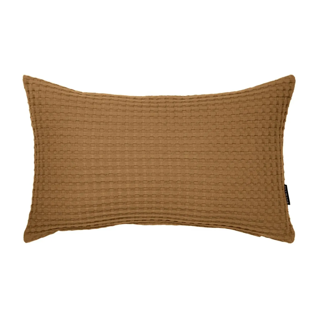 EMINZA Housse de coussin rectangulaire coton nid d'abeille (30 x 50 cm) Maya Camel Hot