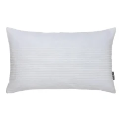 EMINZA Housse de coussin rectangulaire coton tissé (30 x 50 cm) Léa he Blanc Outlet