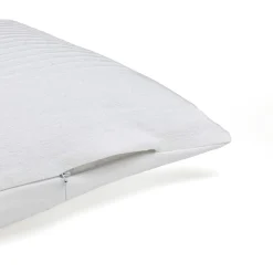 EMINZA Housse de coussin rectangulaire coton tissé (30 x 50 cm) Léa he Blanc Outlet