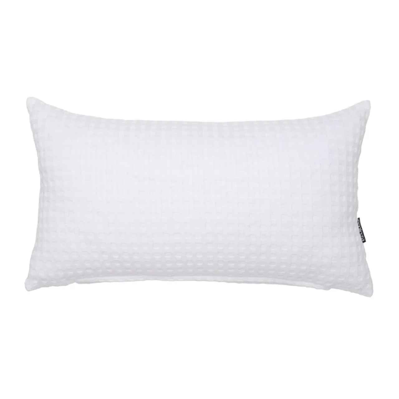EMINZA Housse de coussin rectangulaire coton nid d'abeille (30 x 50 cm) Maya he Blanc
