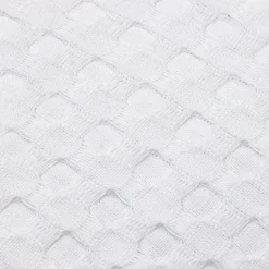 EMINZA Housse de coussin rectangulaire coton nid d'abeille (30 x 50 cm) Maya he Blanc