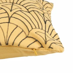 OSTARIA Housse de coussin rectangulaire velours (30 x 50 cm) Coquillage Jaune Clearance