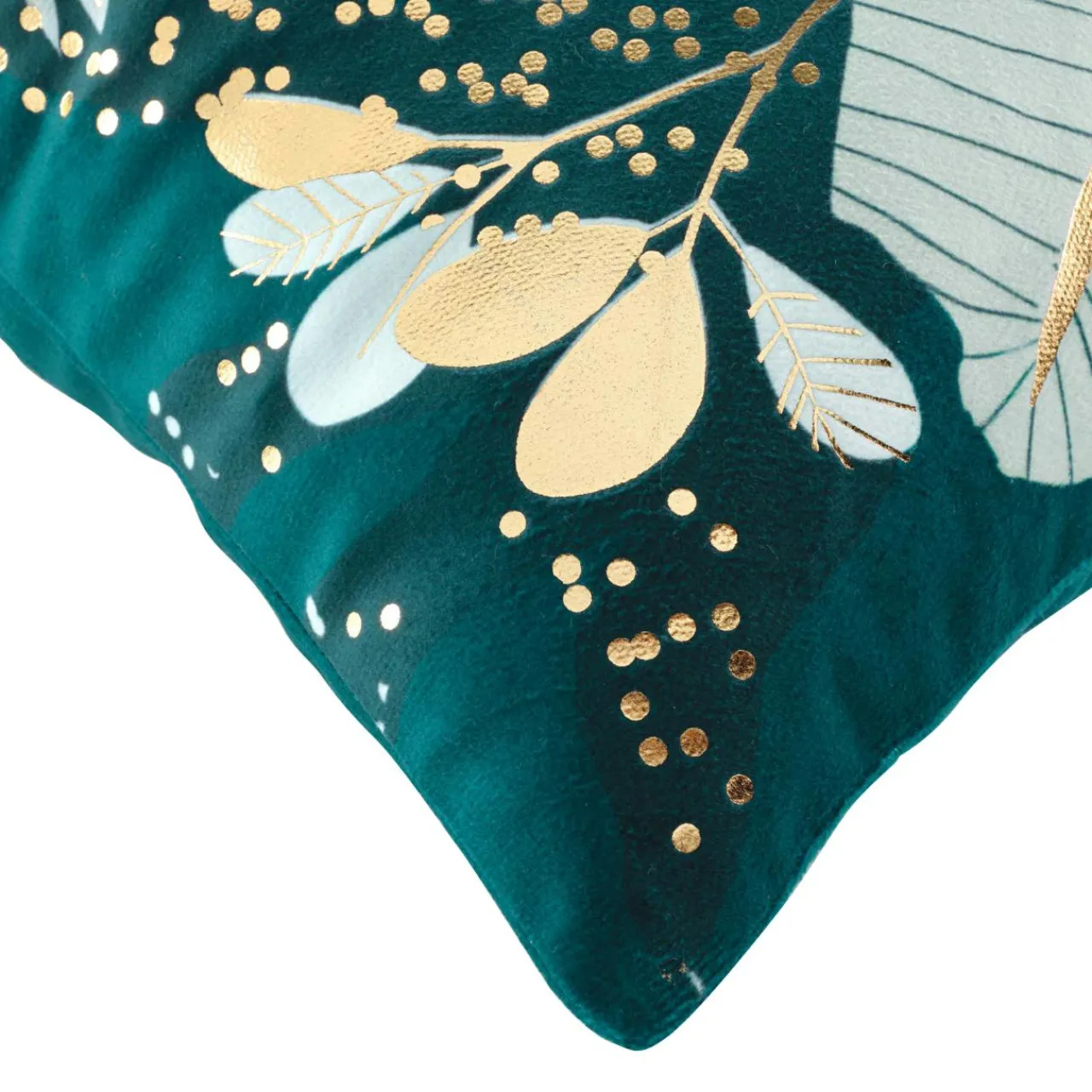 DOUCEUR D'INTERIEUR Housse de coussin velours (40 x 40 cm) Prusseor e Vert