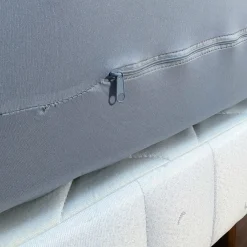 BLEU CALIN Housse de matelas intégrale (140 x 190 cm) Emeline Gris clair New