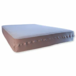 BLEU CALIN Housse de matelas intégrale (140 x 190 cm) Emeline Gris clair New