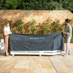 MOBELLIA Housse de protection Imperméable pour Salon de jardin (250 x 250 cm) Gris Hot