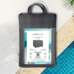 MOBELLIA Housse de protection Imperméable pour Table carrée (105 x 105 cm) Gris Clearance