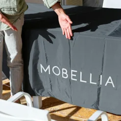 MOBELLIA Housse de protection Imperméable pour Table carrée (105 x 105 cm) Gris Clearance