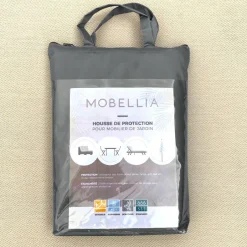 MOBELLIA Housse de protection Imperméable pour Table carrée (165 x 165 cm) Gris Hot