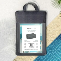 MOBELLIA Housse de protection imperméable pour Canapé 3 places (198 x 77 cm) Amalfi Gris Anthracite