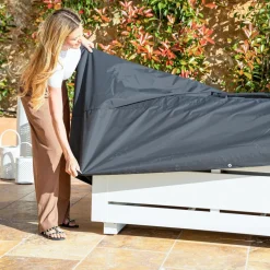 MOBELLIA Housse de protection Imperméable pour Canapé (260 x 115 cm) Gris Discount