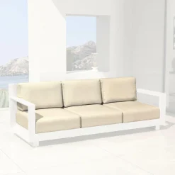 MOBELLIA Housses de coussin de remplacement pour Canapé 3 places Elba Beige Outlet