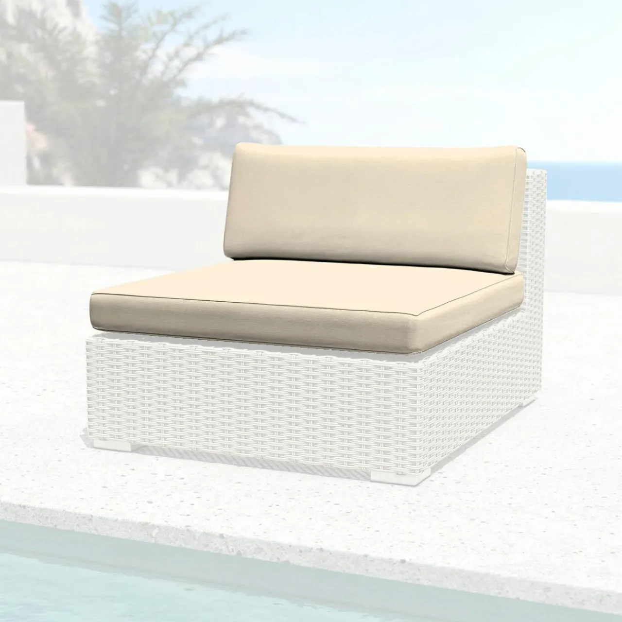 MOBELLIA Housses de coussin de remplacement pour Chauffeuse Palma Beige Online