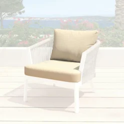 MOBELLIA Housses de coussin de remplacement pour Fauteuil Amalfi Beige Outlet